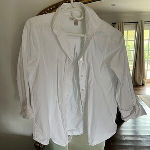 Banana Republic starch white blouse